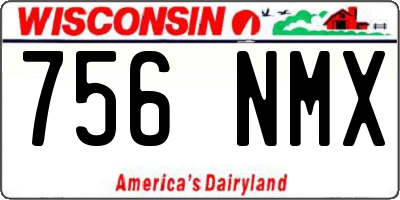 WI license plate 756NMX