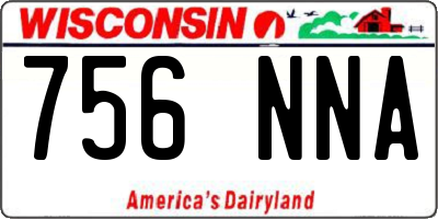 WI license plate 756NNA