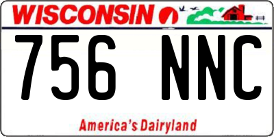 WI license plate 756NNC