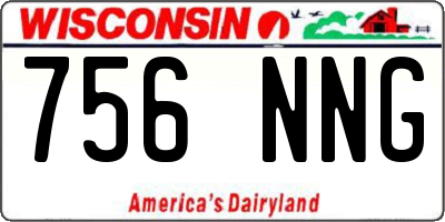 WI license plate 756NNG