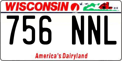 WI license plate 756NNL