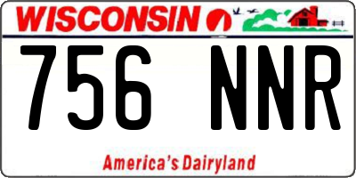 WI license plate 756NNR