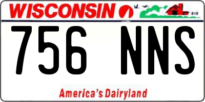 WI license plate 756NNS