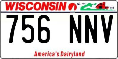 WI license plate 756NNV