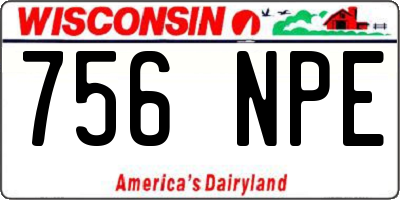 WI license plate 756NPE