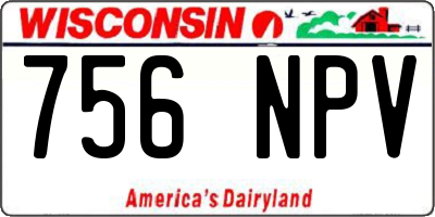 WI license plate 756NPV