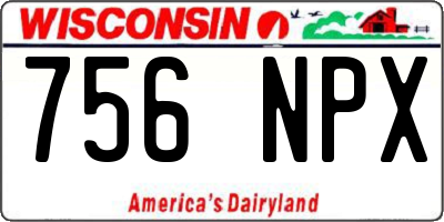 WI license plate 756NPX