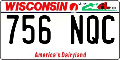 WI license plate 756NQC