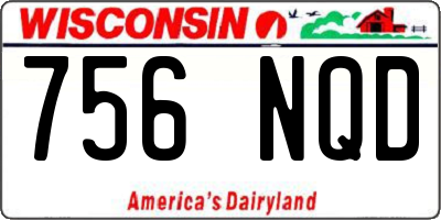 WI license plate 756NQD