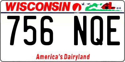 WI license plate 756NQE