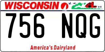 WI license plate 756NQG