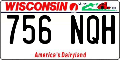 WI license plate 756NQH