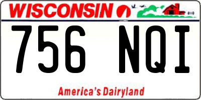 WI license plate 756NQI