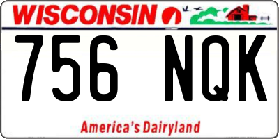 WI license plate 756NQK