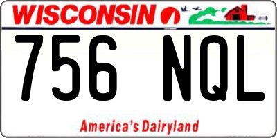 WI license plate 756NQL