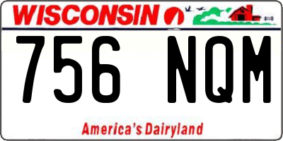 WI license plate 756NQM