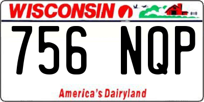 WI license plate 756NQP