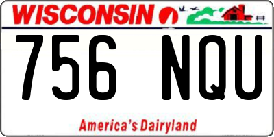 WI license plate 756NQU