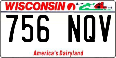 WI license plate 756NQV