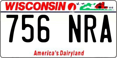 WI license plate 756NRA