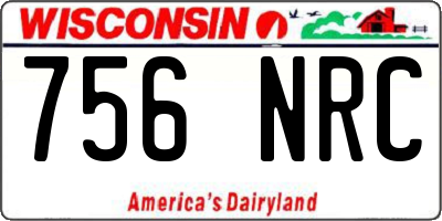 WI license plate 756NRC
