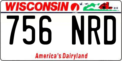 WI license plate 756NRD