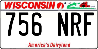 WI license plate 756NRF