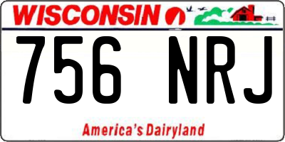 WI license plate 756NRJ