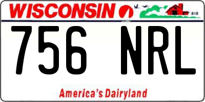 WI license plate 756NRL