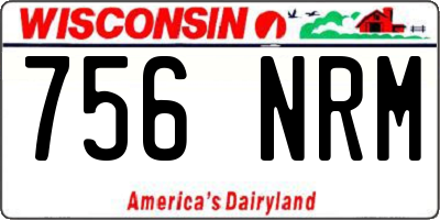 WI license plate 756NRM