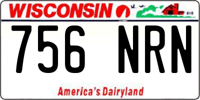 WI license plate 756NRN