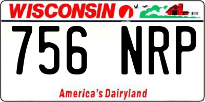 WI license plate 756NRP