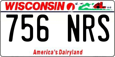 WI license plate 756NRS