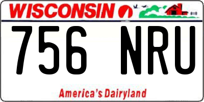 WI license plate 756NRU