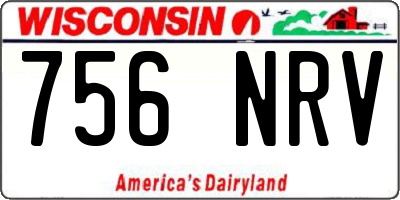WI license plate 756NRV