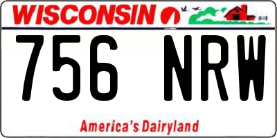 WI license plate 756NRW