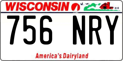 WI license plate 756NRY