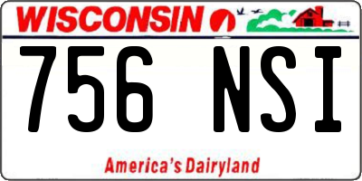 WI license plate 756NSI
