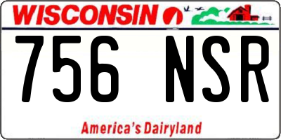 WI license plate 756NSR