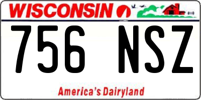 WI license plate 756NSZ