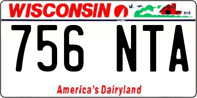 WI license plate 756NTA