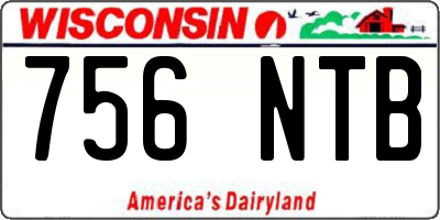 WI license plate 756NTB