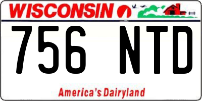 WI license plate 756NTD