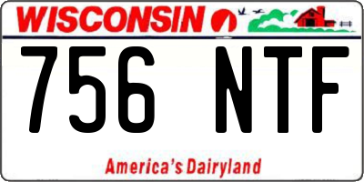 WI license plate 756NTF