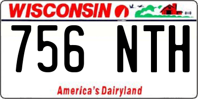 WI license plate 756NTH