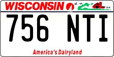 WI license plate 756NTI