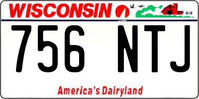 WI license plate 756NTJ