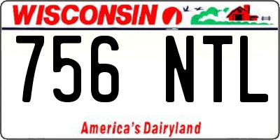 WI license plate 756NTL