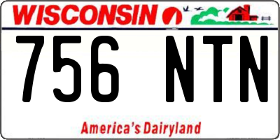 WI license plate 756NTN
