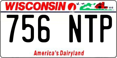 WI license plate 756NTP